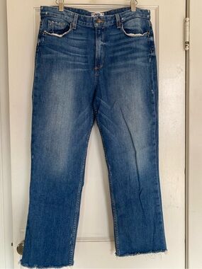 PAIGE High Rise Sarah Straight Cropped Jean